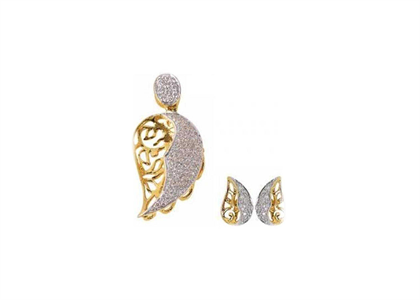 Gold Plated | CZ Studded Pendant Sets